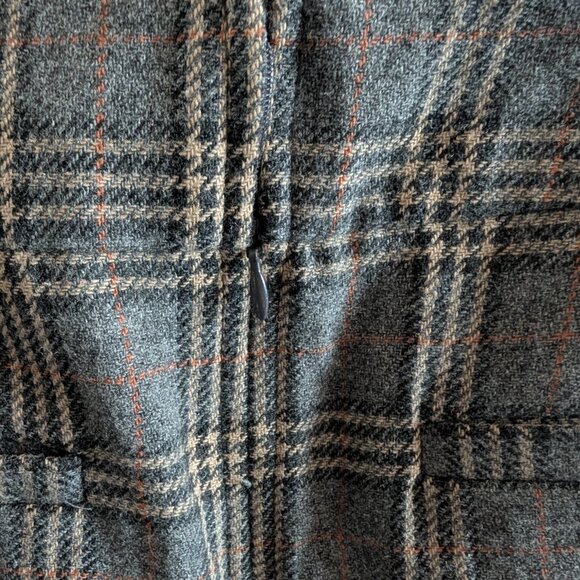 GAP Wool Blend Grey Plaid Mini Skirt Size 8 Dark Academia Preppy Classic - Picture 9 of 12